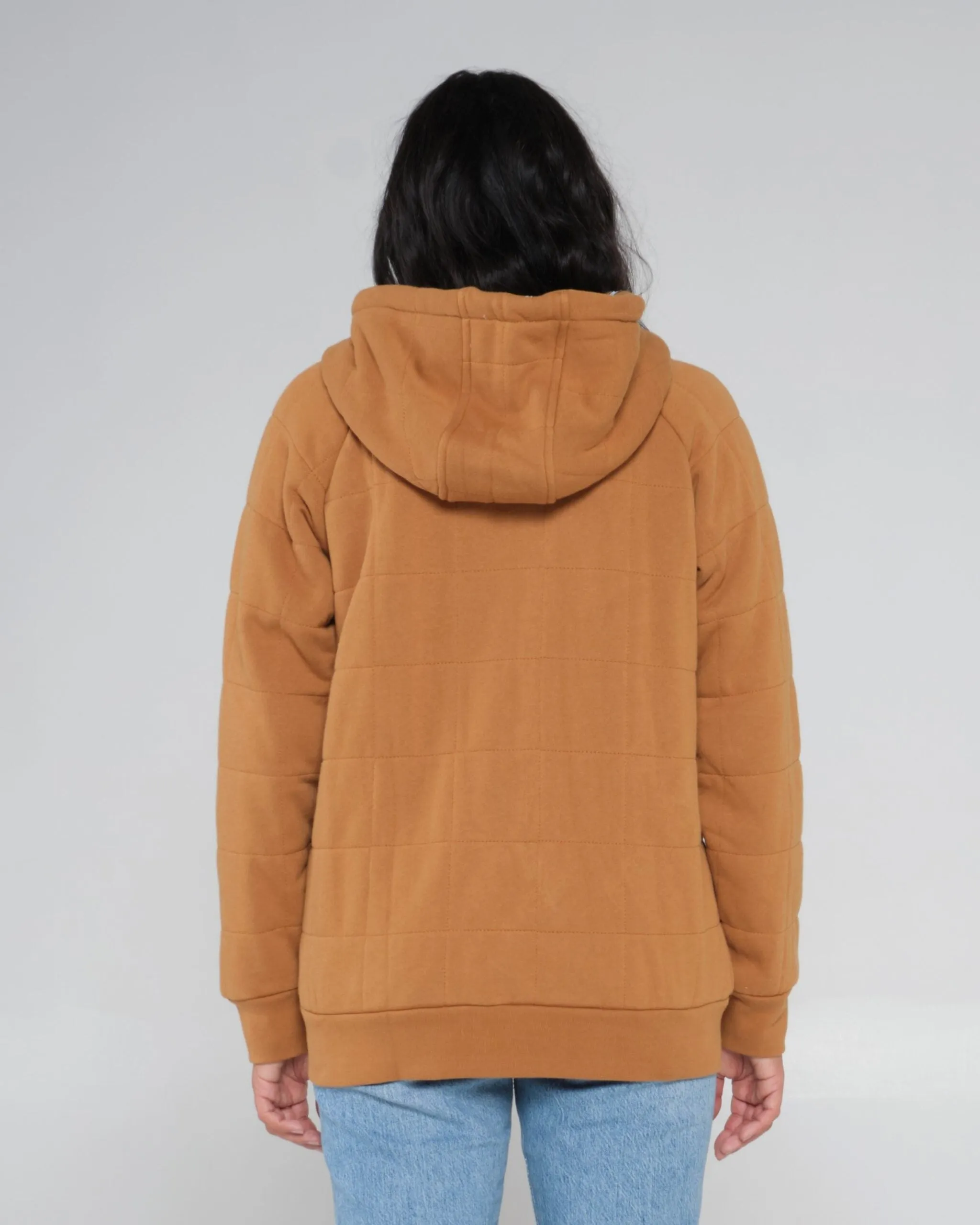 Salty Crew Seeking Sherpa Workwear Brown Hoody