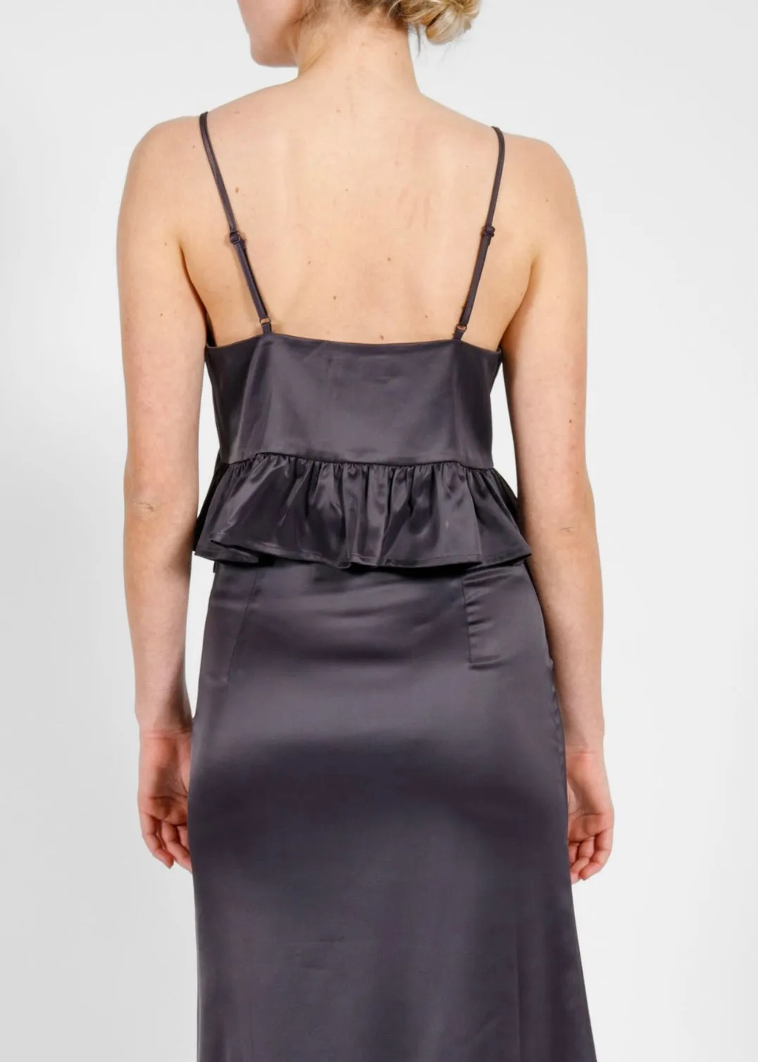 Satin Babydoll Crop Top