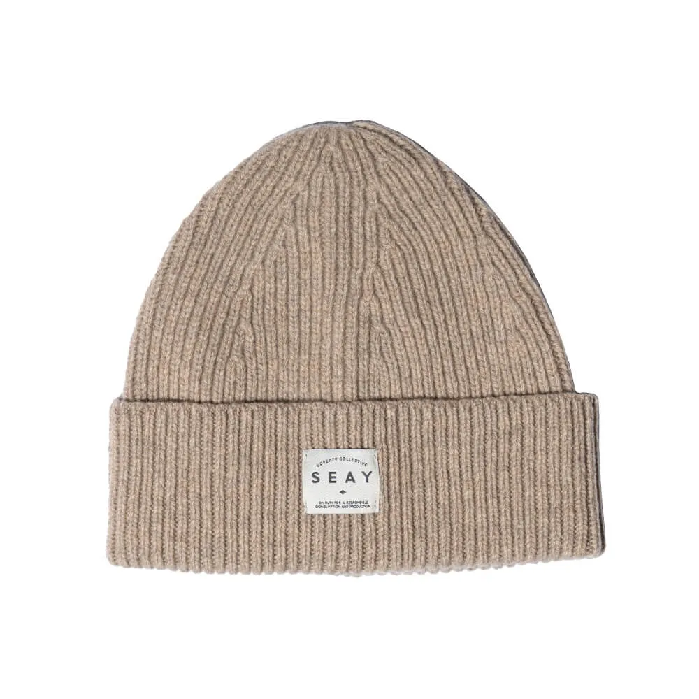 SEAY Regenerated Wool Beanie Cappuccino