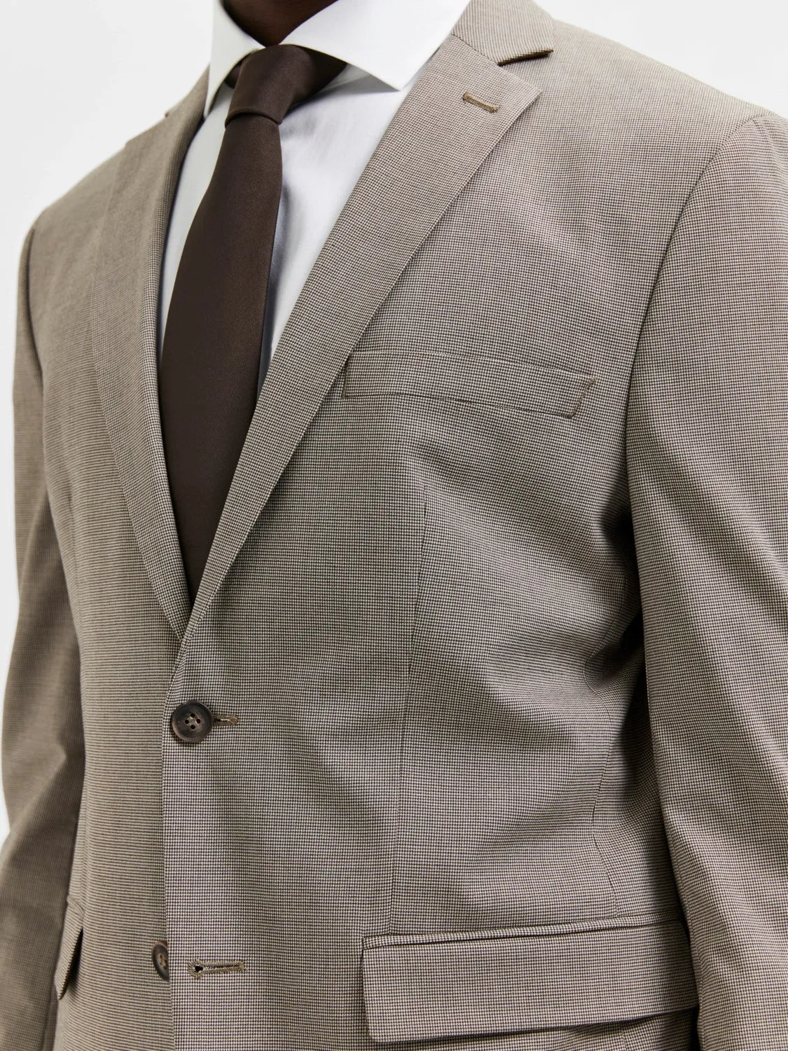 SELECTED HOMME BLAZER SLIM LIAM brownie