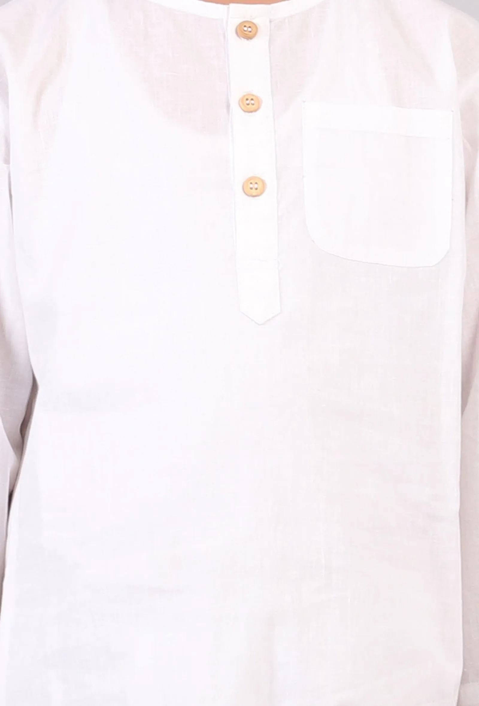 Set Of 2: White Cotton Stripes Kurta Pyjama Set