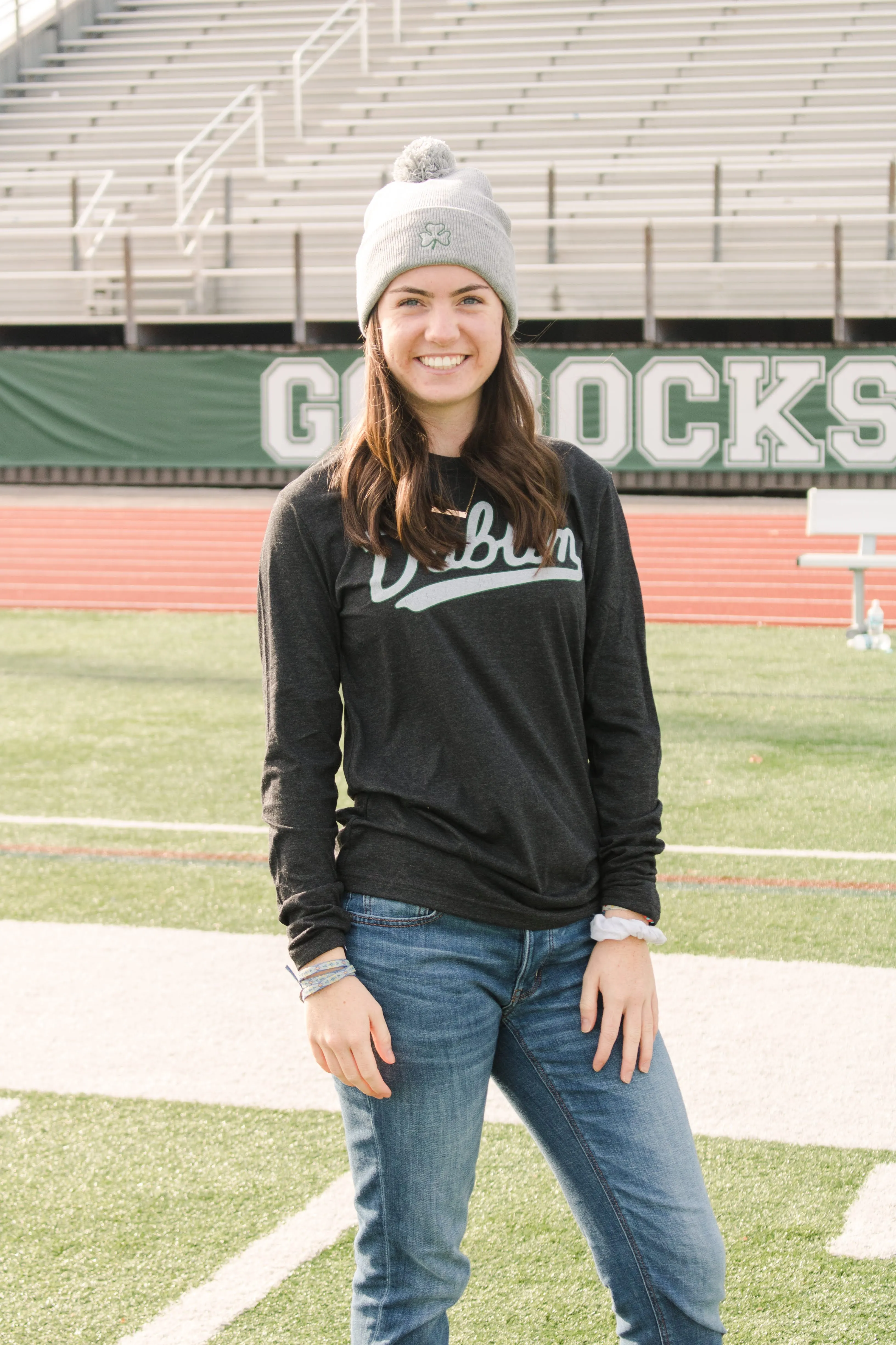 Shamrock Beanie | Green & Heather Grey