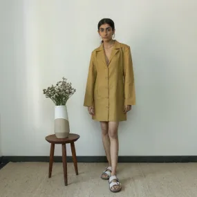 Slim-Fit Cotton Blazer hemp Cotton Dress