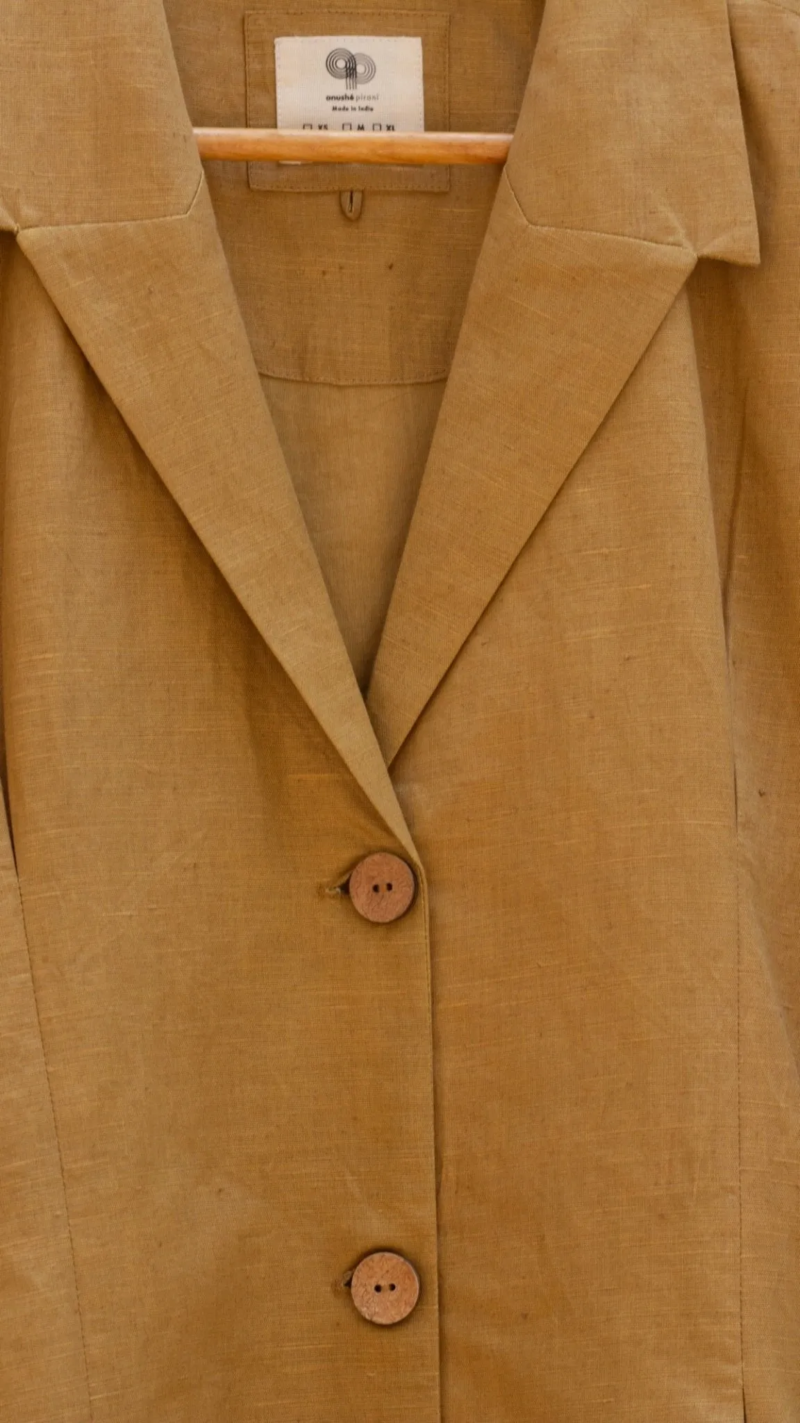 Slim-Fit Cotton Blazer hemp Cotton Dress