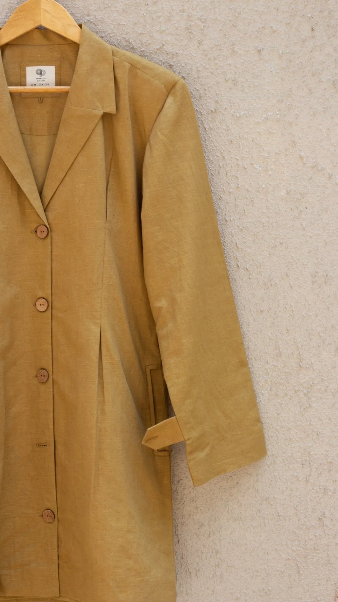 Slim-Fit Cotton Blazer hemp Cotton Dress