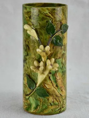 Small antique French Pichon vase with orange blossom from Uzes 6¼"