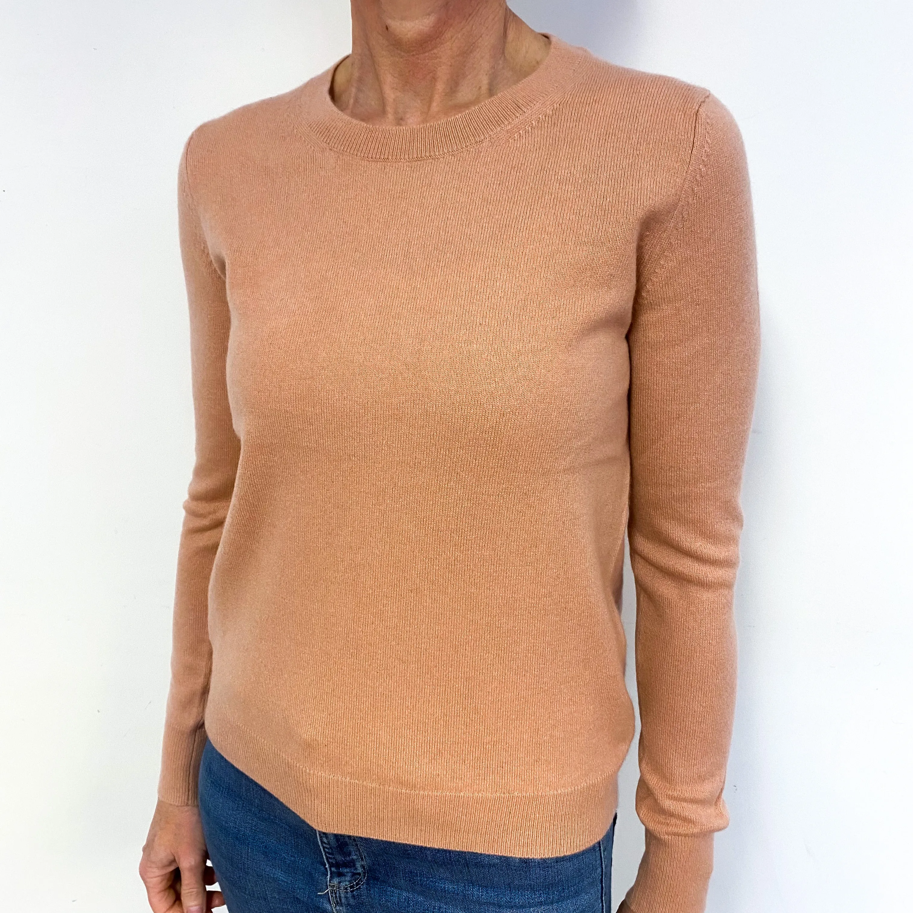 Soft Shell Pink Cashmere Crew Neck Jumper Medium