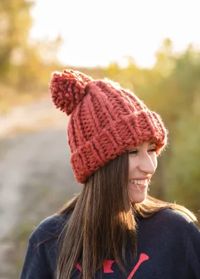 Sota Burnt Orange Cable Knit Beanie - FINAL SALE