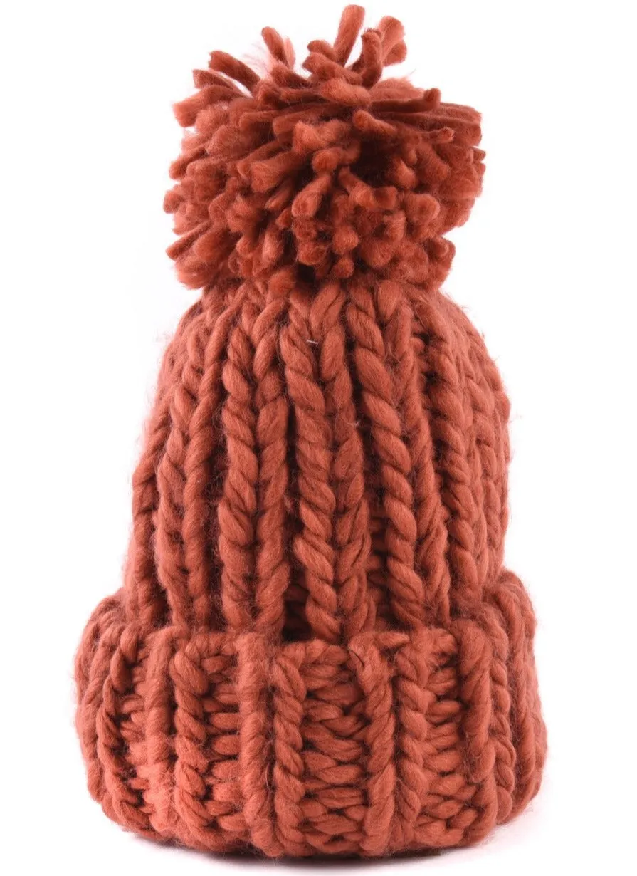 Sota Burnt Orange Cable Knit Beanie - FINAL SALE