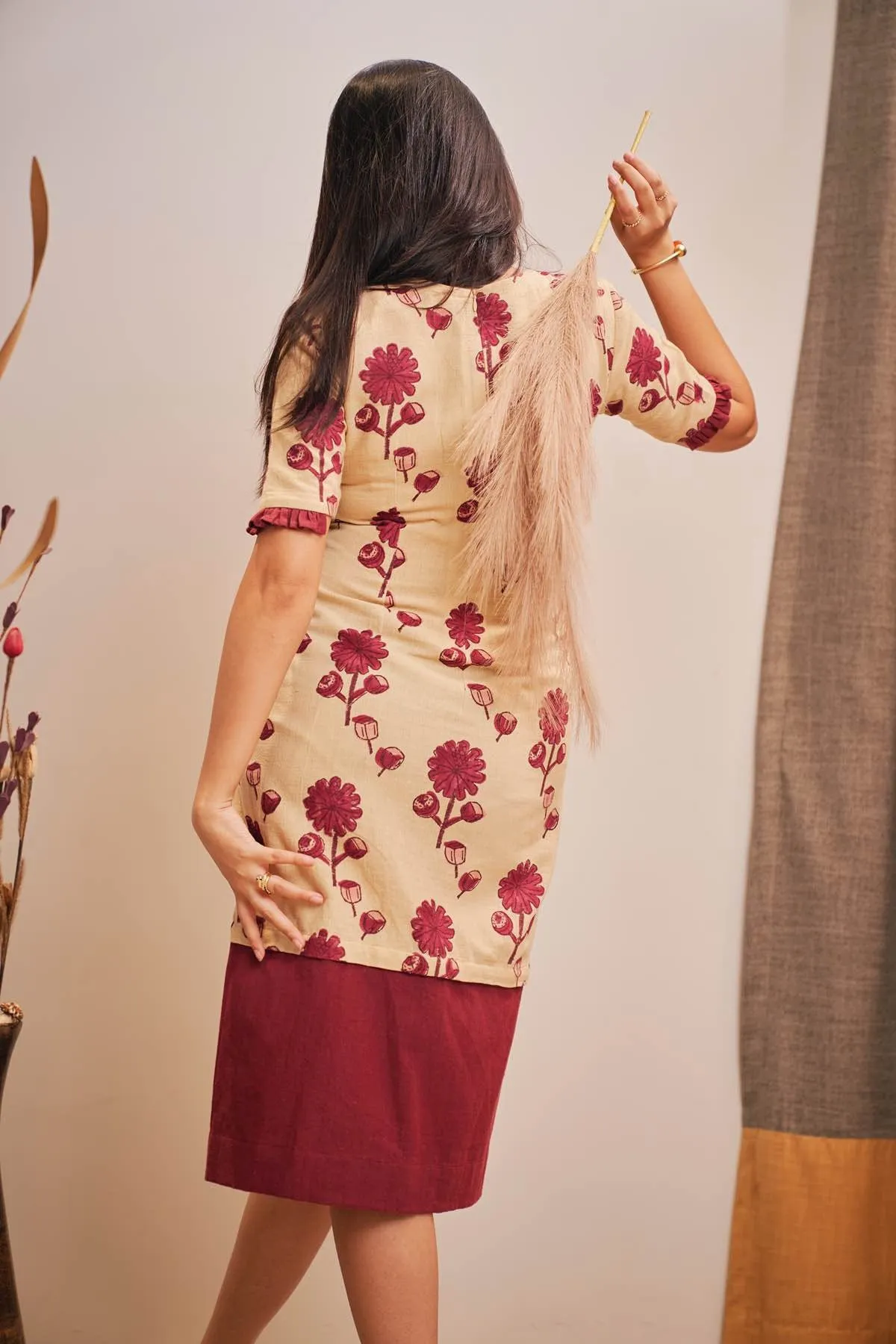 Soulful Pod Detachable Long Cotton and Hemp Dress