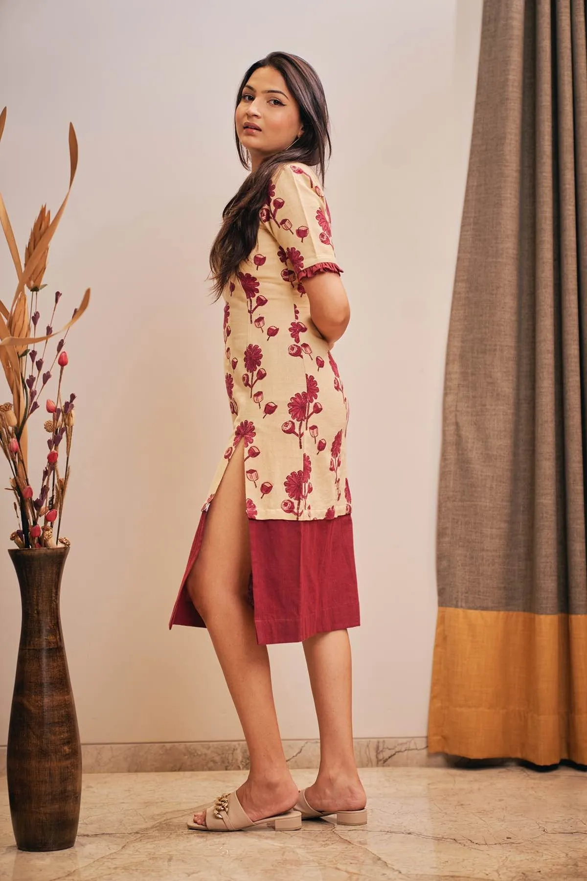 Soulful Pod Detachable Long Cotton and Hemp Dress