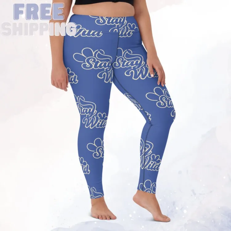 Stay Wild Blue High Waist Long Leggings