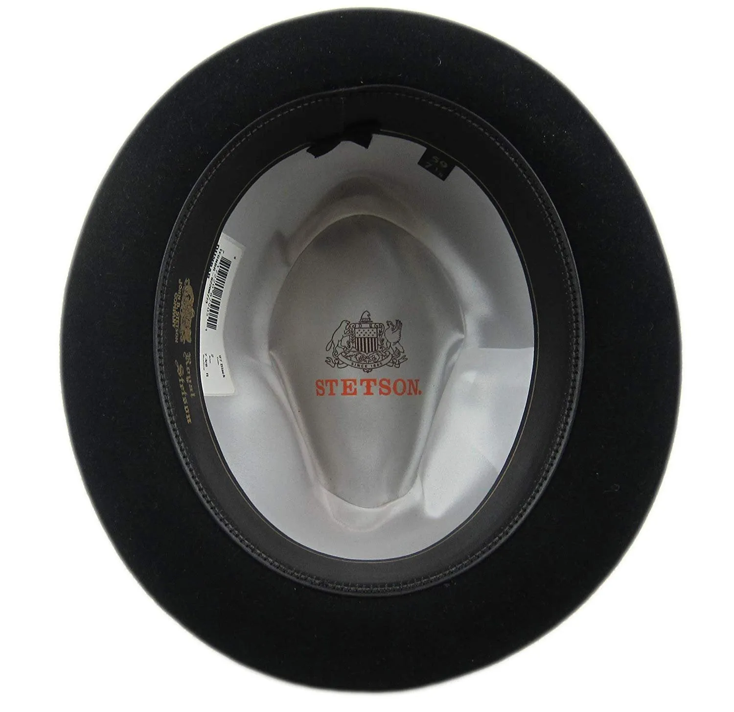 Stetson Royal Black Dunbar Fedora Size 7 3/8" R with A 2" Brim