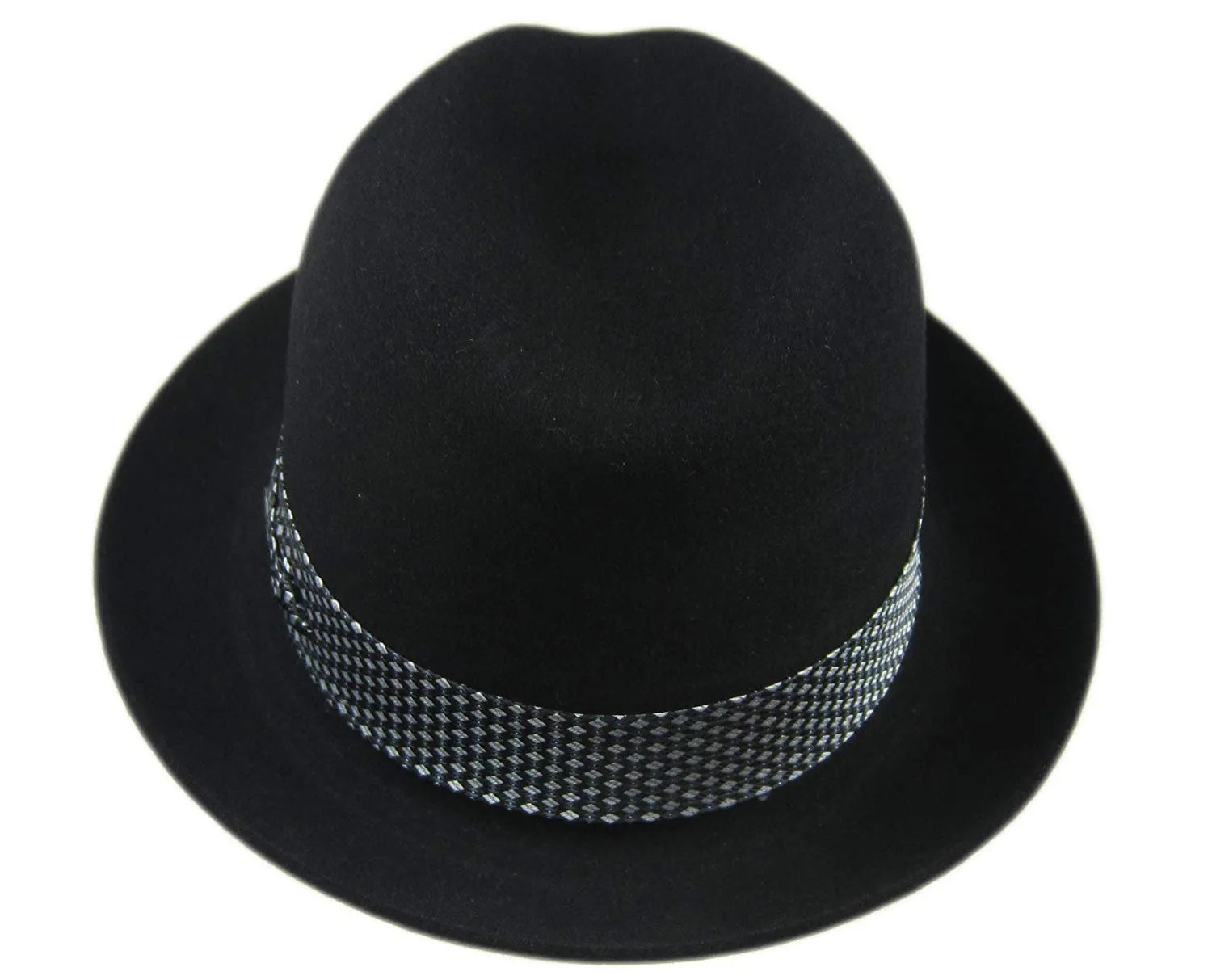 Stetson Royal Black Dunbar Fedora Size 7 3/8" R with A 2" Brim