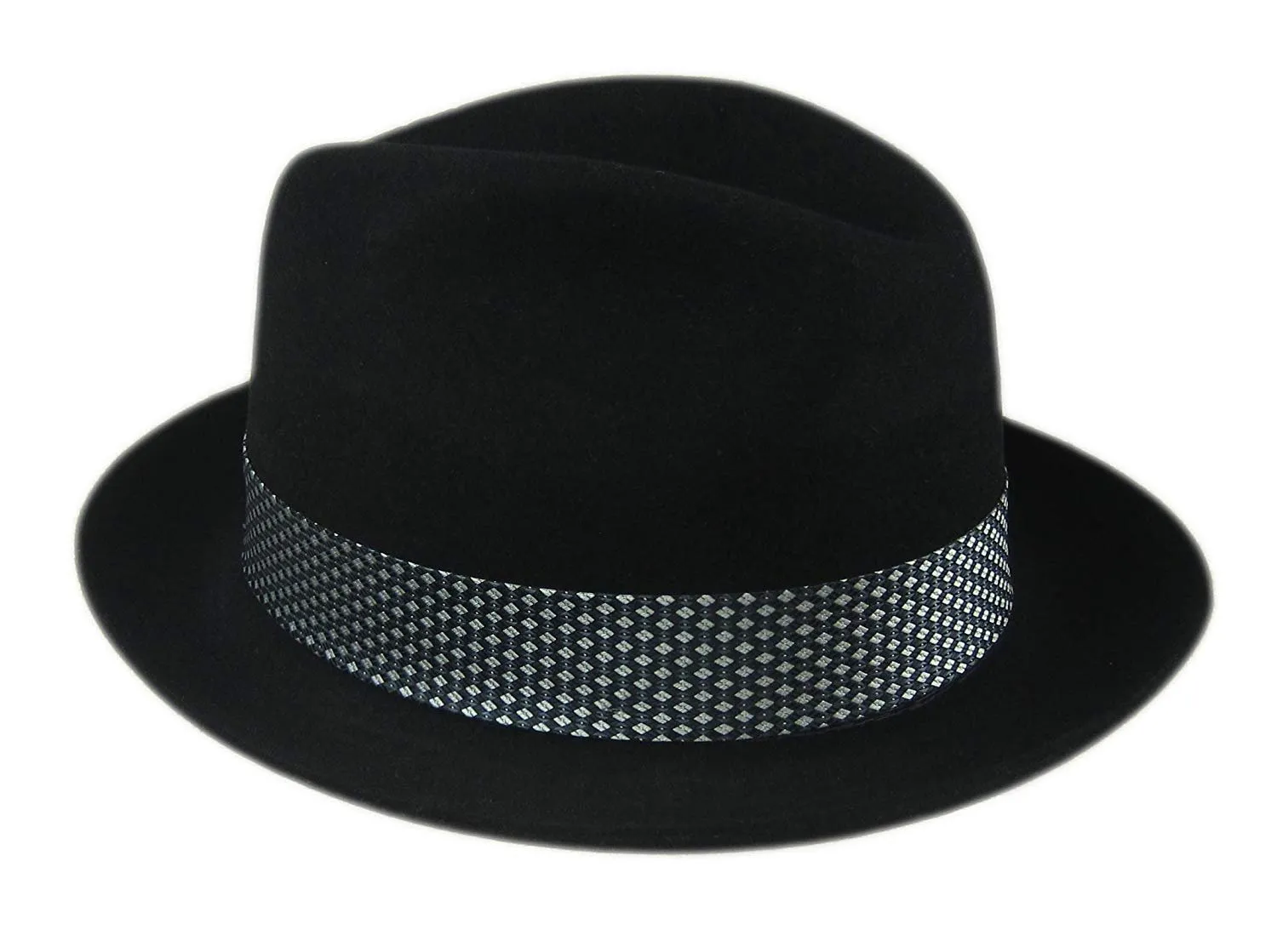 Stetson Royal Black Dunbar Fedora Size 7 3/8" R with A 2" Brim