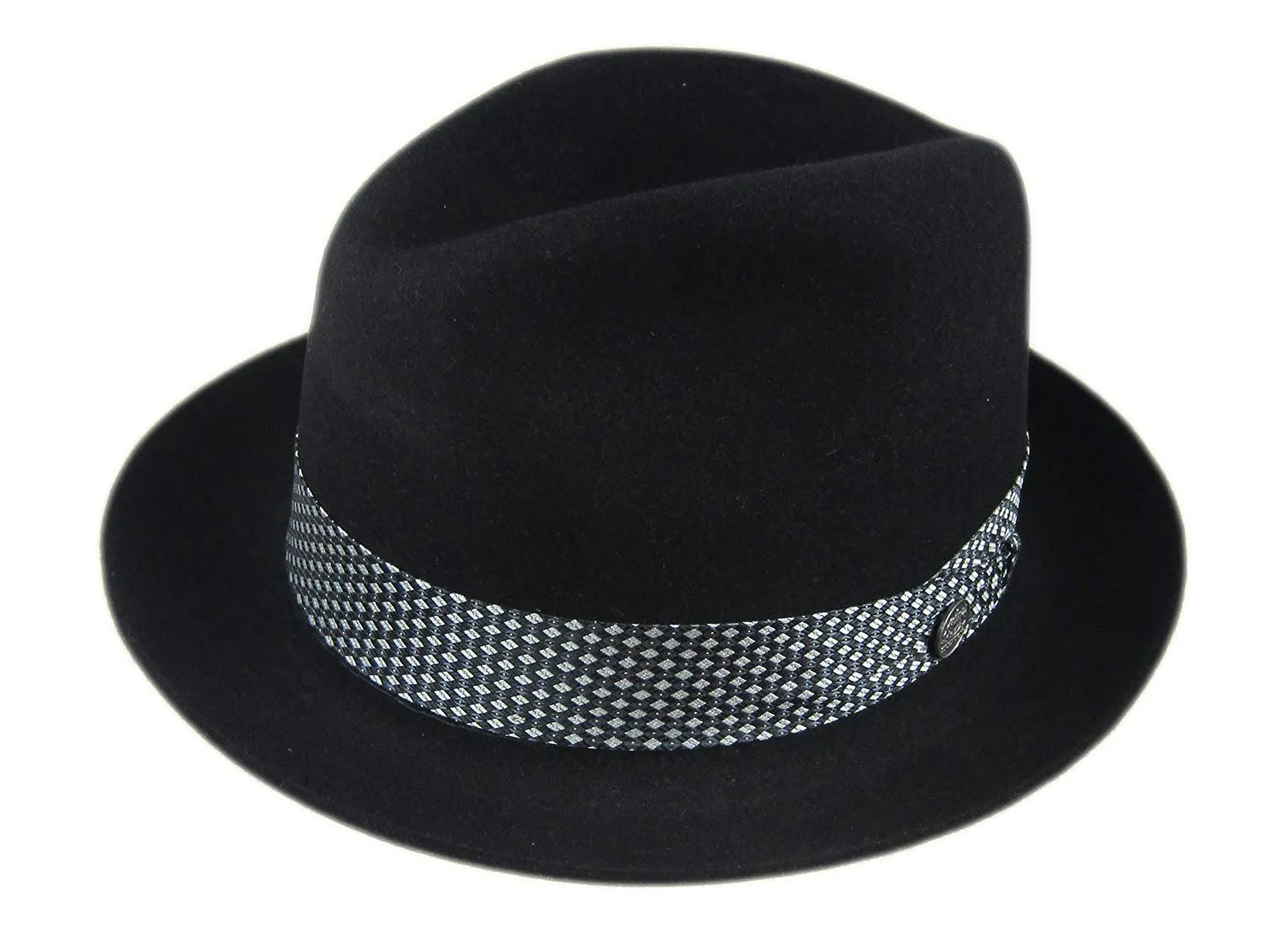 Stetson Royal Black Dunbar Fedora Size 7 3/8" R with A 2" Brim
