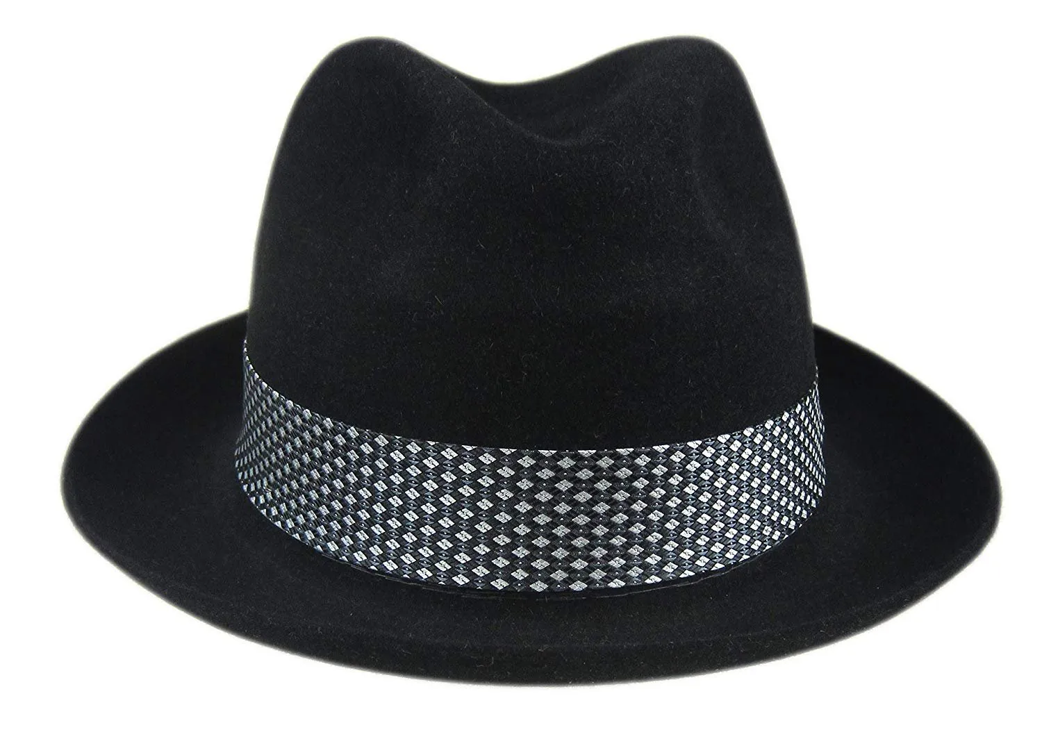 Stetson Royal Black Dunbar Fedora Size 7 3/8" R with A 2" Brim