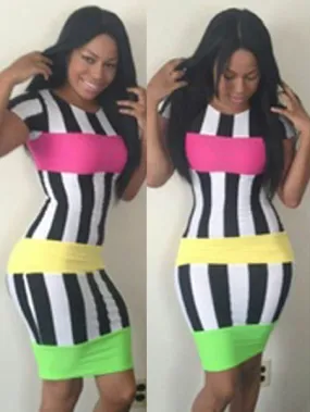 Stripe Bodycon Dress