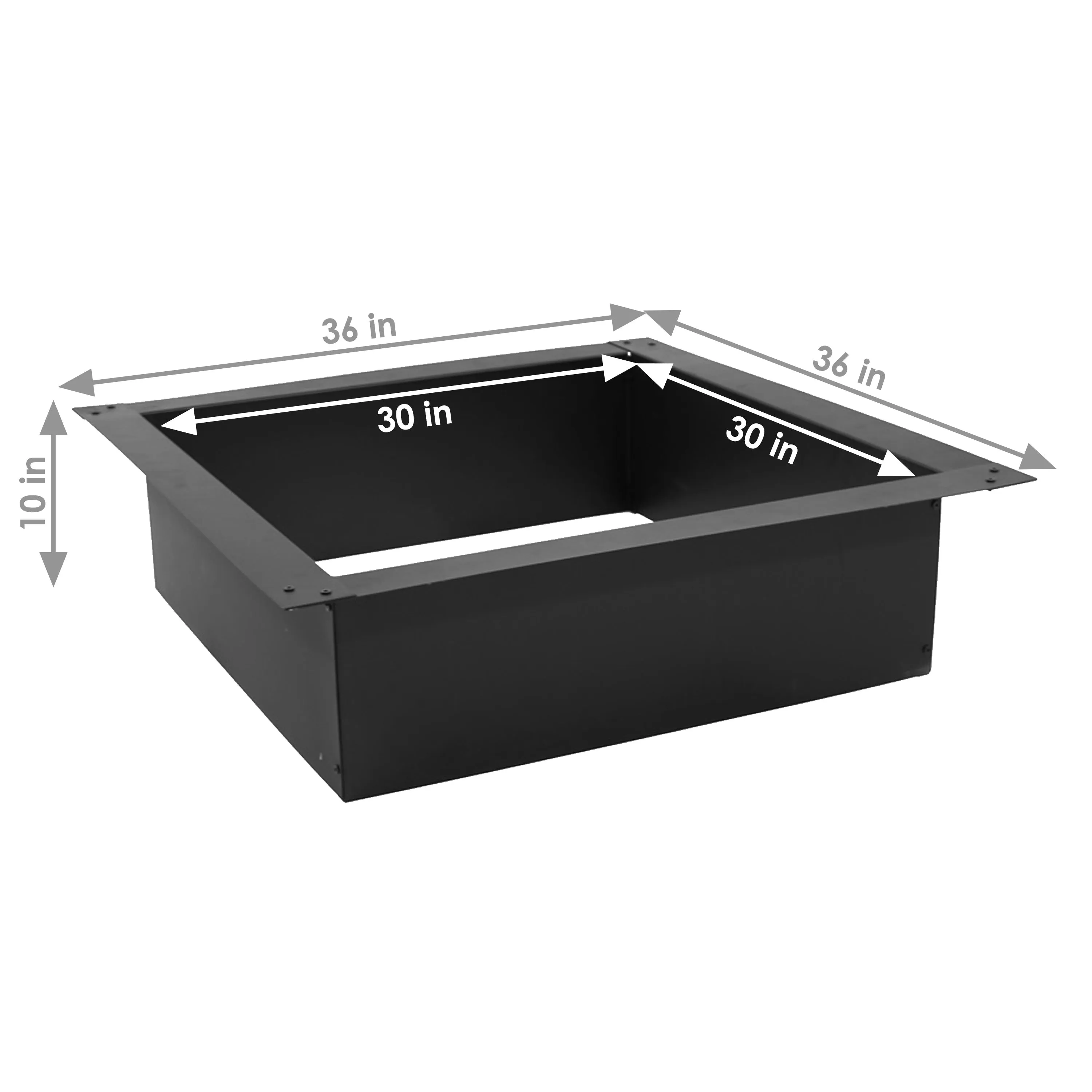 Sunnydaze Heavy-Duty Steel Square Fire Pit Insert