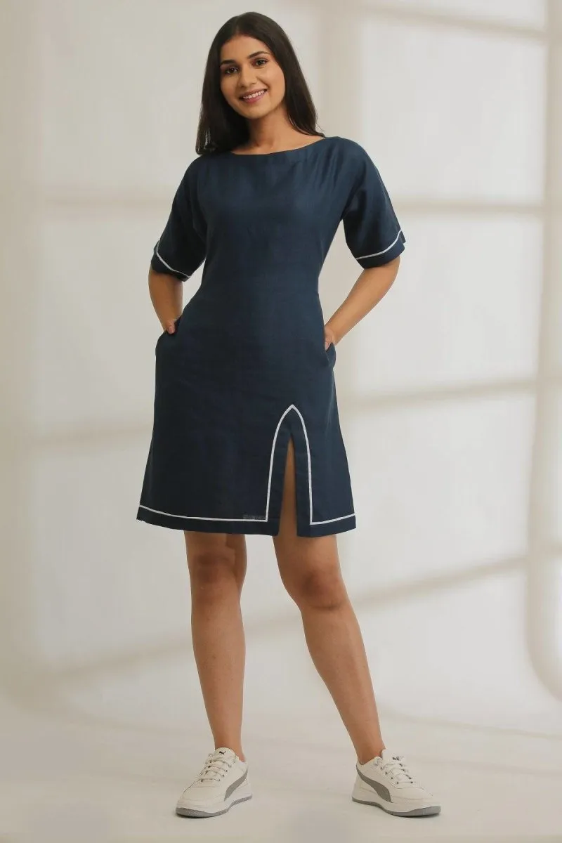 Sunrise Slit Hemp Dress