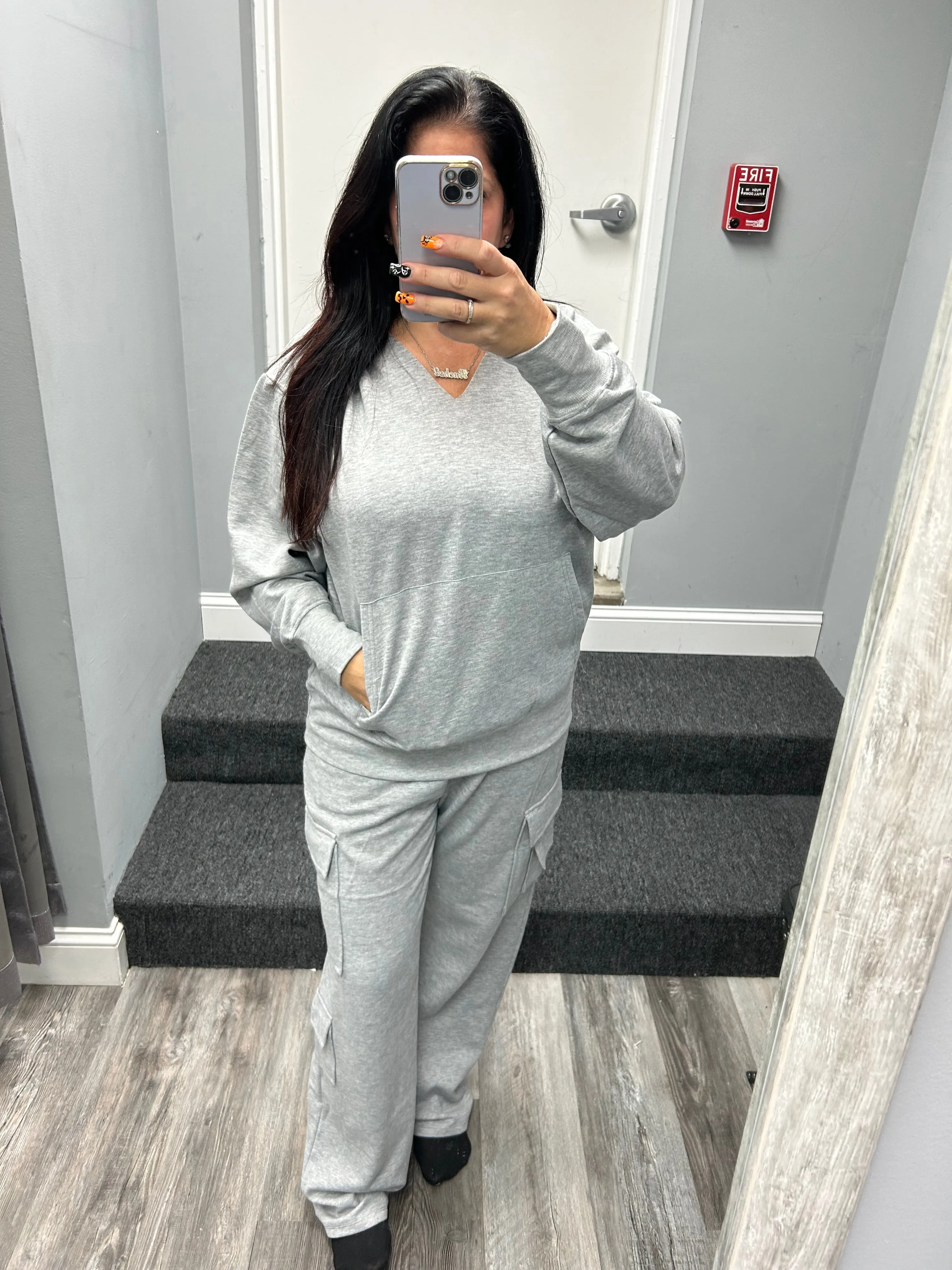 Suzette Brushed Soft Cloud Sweat Shirt - Black or Heather Grey