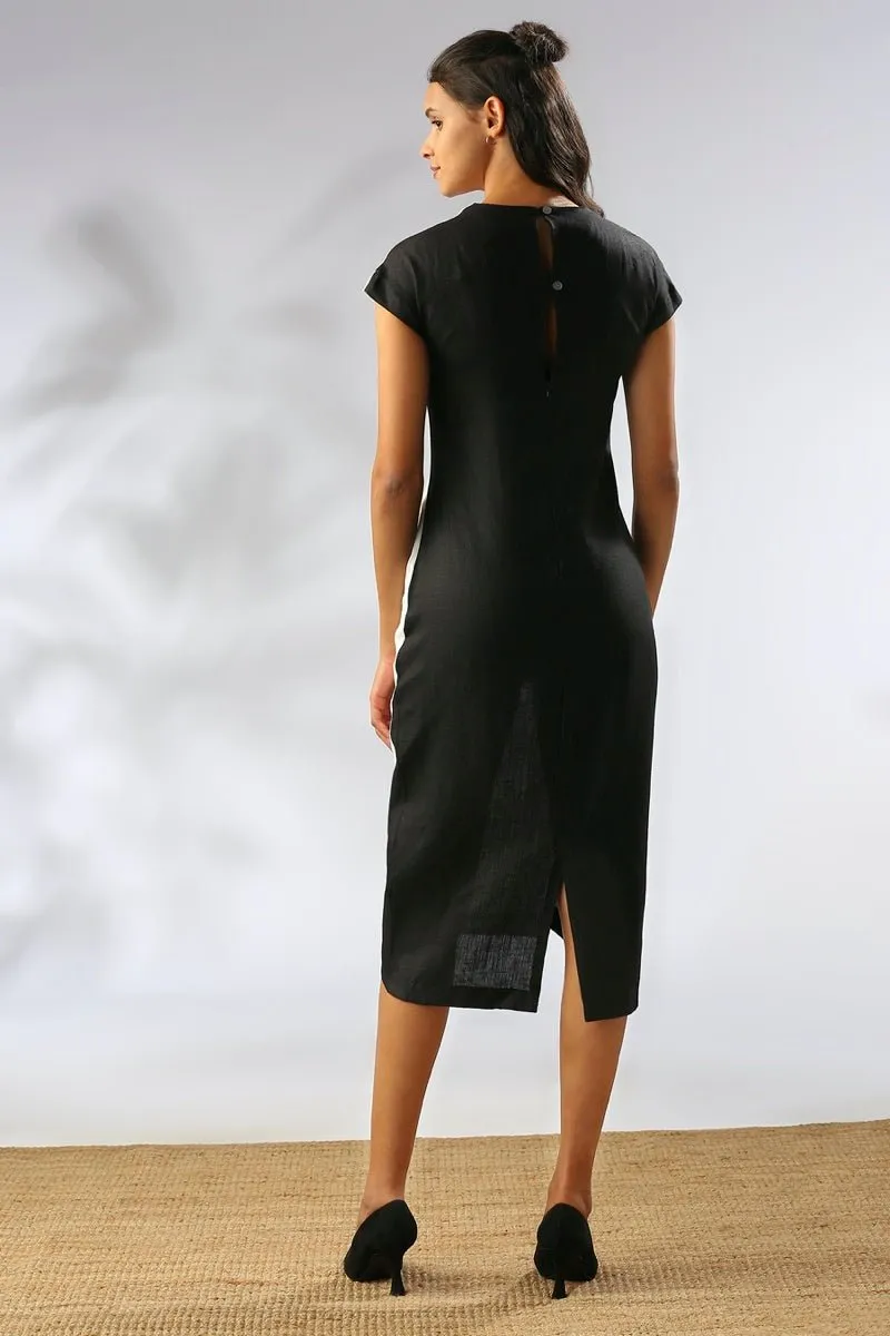 Sycamore Cocoon Dress  - White-Black