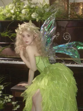 TAVIMART  -  Green Fairy Dress Princess DressImmortal Forest Series Green Bra Dress For Women's Party Fairy Princess Fluffy Little Gift Dress