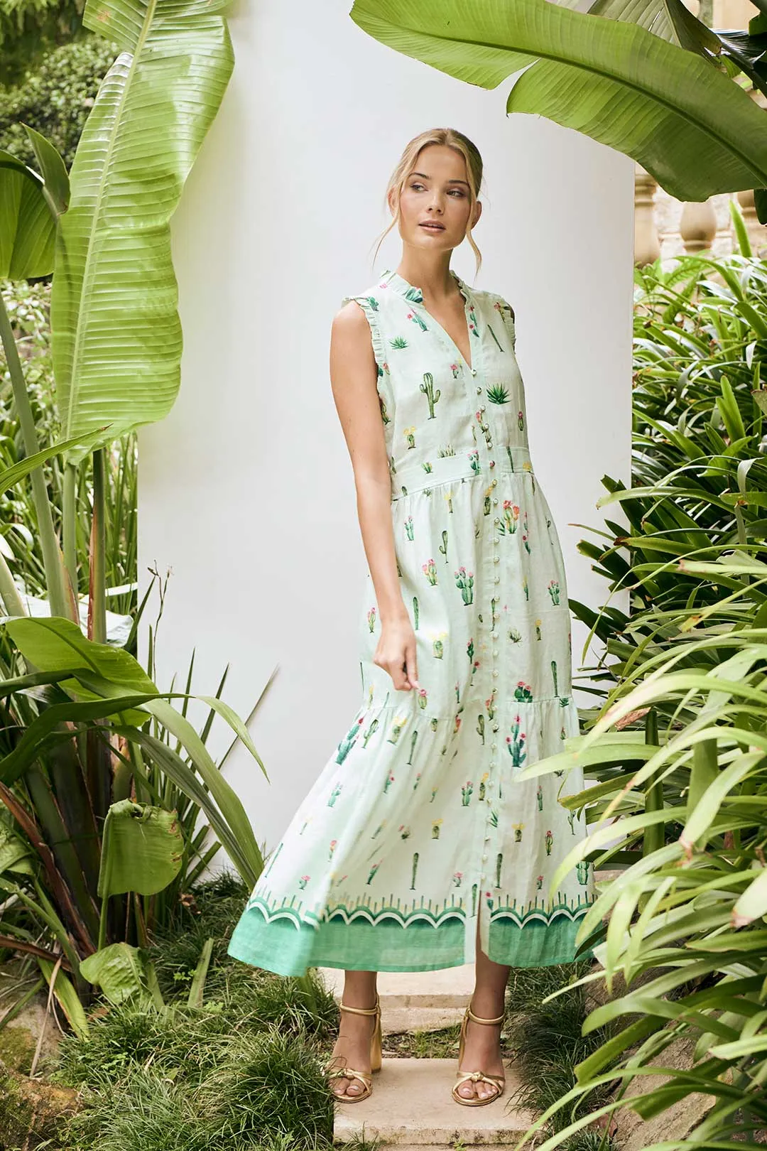 The Dreamer Label -  Ayla Cactus Maxi Dress