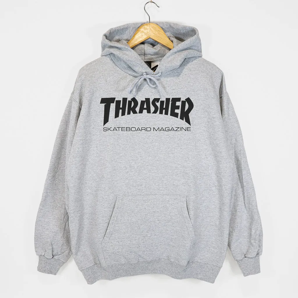 Thrasher Magazine - Skate Mag Logo Pullover Hooded Sweatshirt - Heather Grey