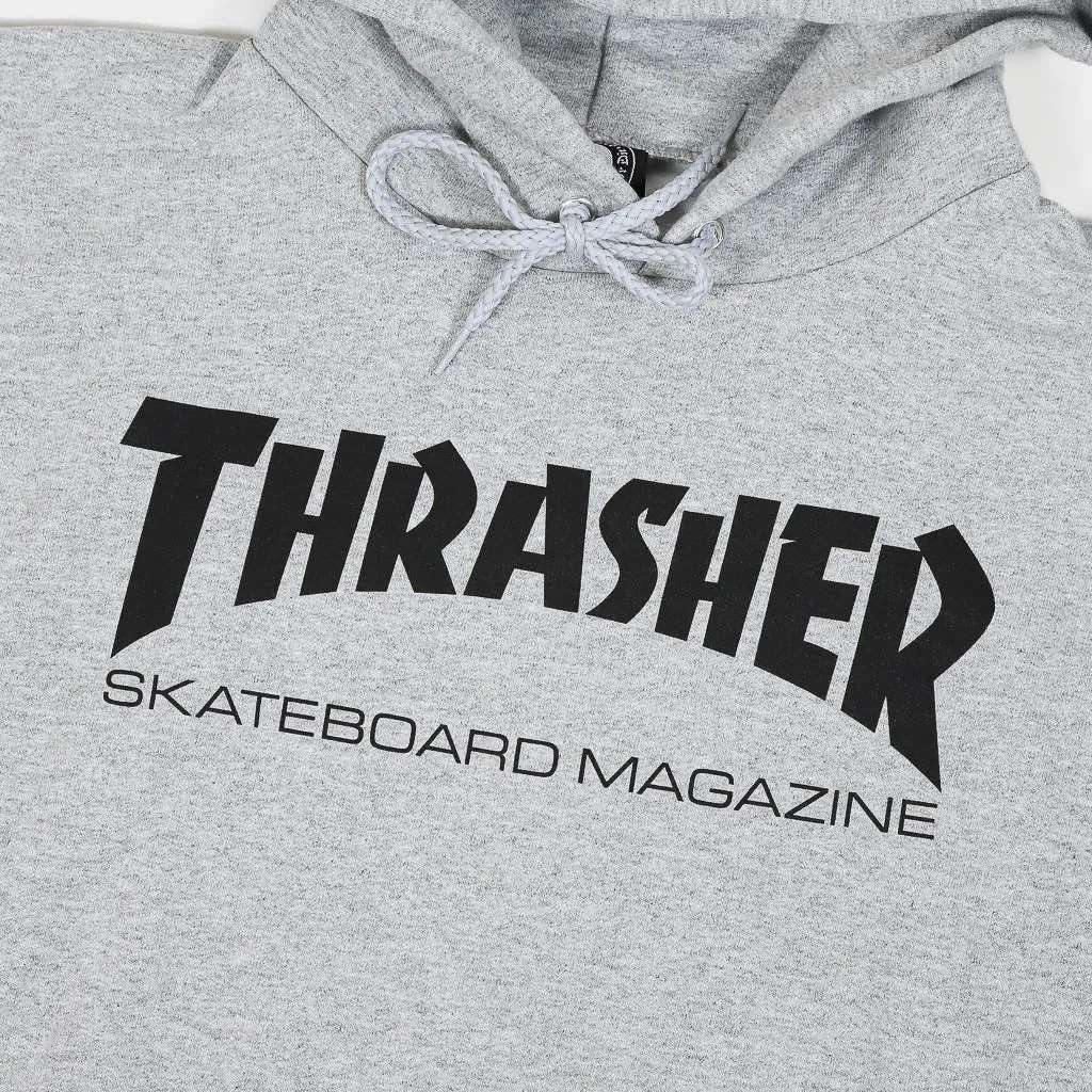 Thrasher Magazine - Skate Mag Logo Pullover Hooded Sweatshirt - Heather Grey