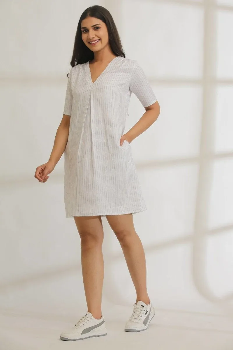 Travelers Tunic Striped Hemp Dress