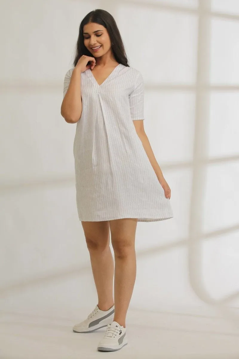 Travelers Tunic Striped Hemp Dress