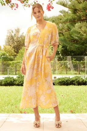 Trish Bumblebee Dress in Saffron