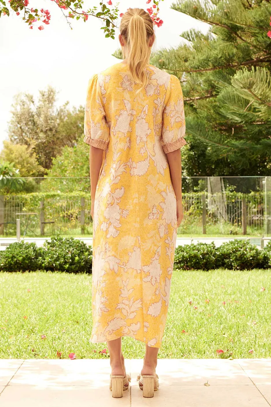 Trish Bumblebee Dress in Saffron
