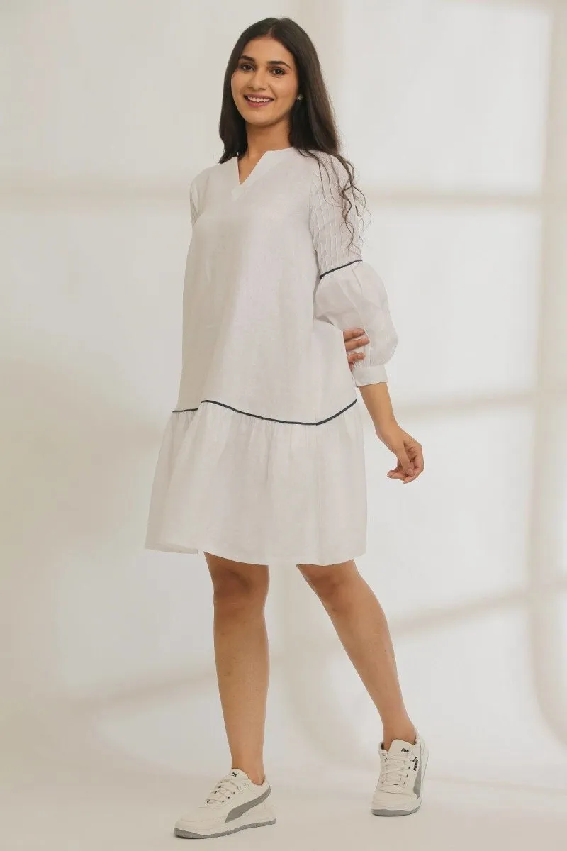 Twilling Tucks Hemp Dress