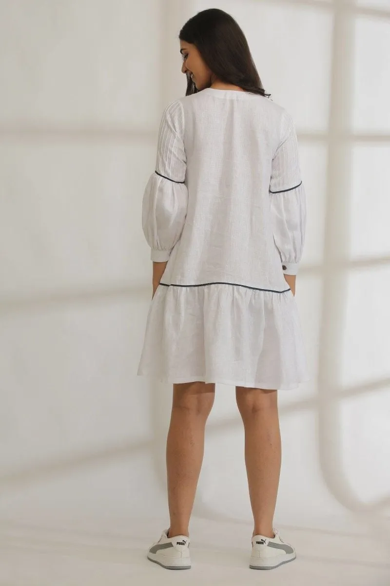 Twilling Tucks Hemp Dress