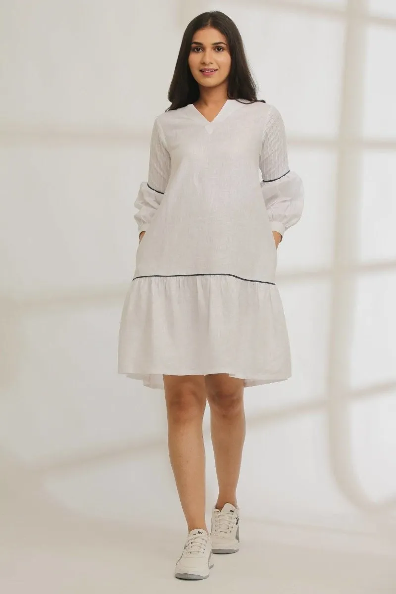 Twilling Tucks Hemp Dress