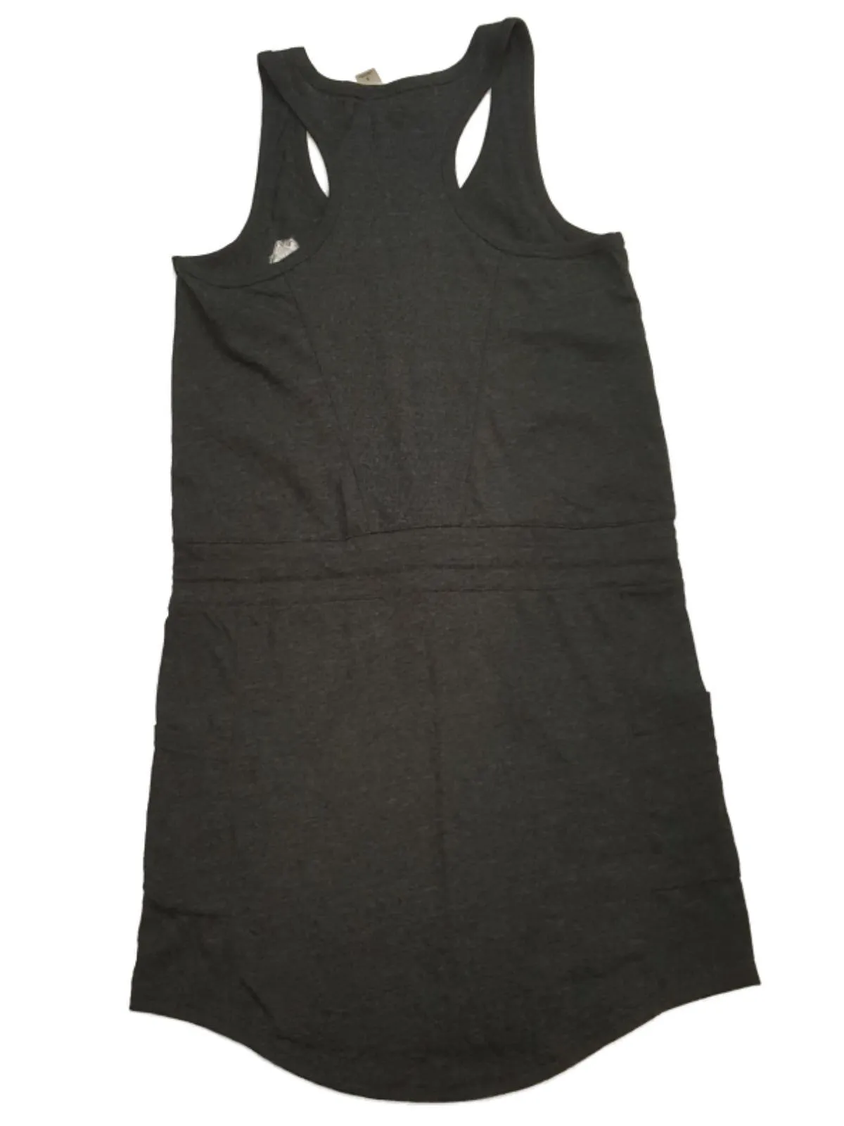 UCONN Huskies Colosseum WOMEN'S Gray Drawstring Waist Racerback Dress (S)
