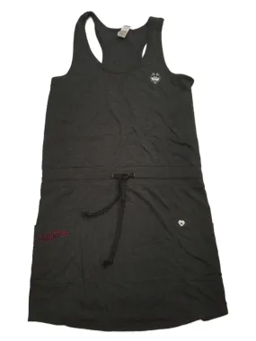 UCONN Huskies Colosseum WOMEN'S Gray Drawstring Waist Racerback Dress (S)