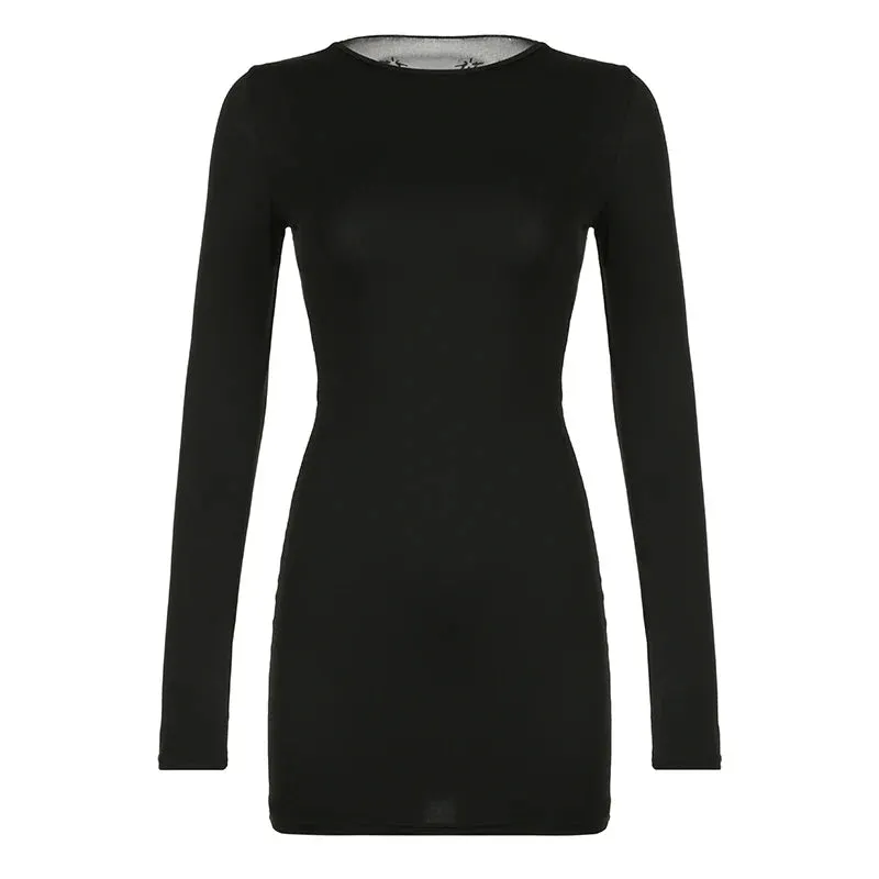 Uniwim Gothic Dark Print Mesh Transparent Dress
