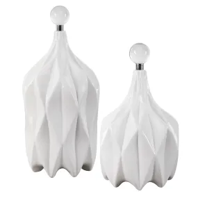 Uttermost Klara White Bottles, S/2