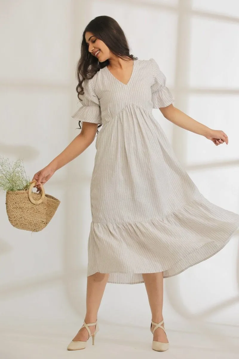 Vintage Vibes Striped Hemp Dress