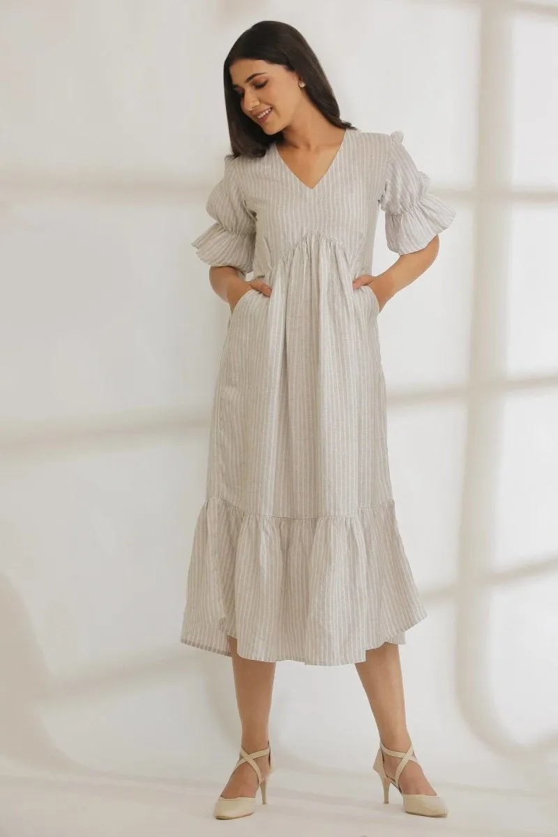 Vintage Vibes Striped Hemp Dress