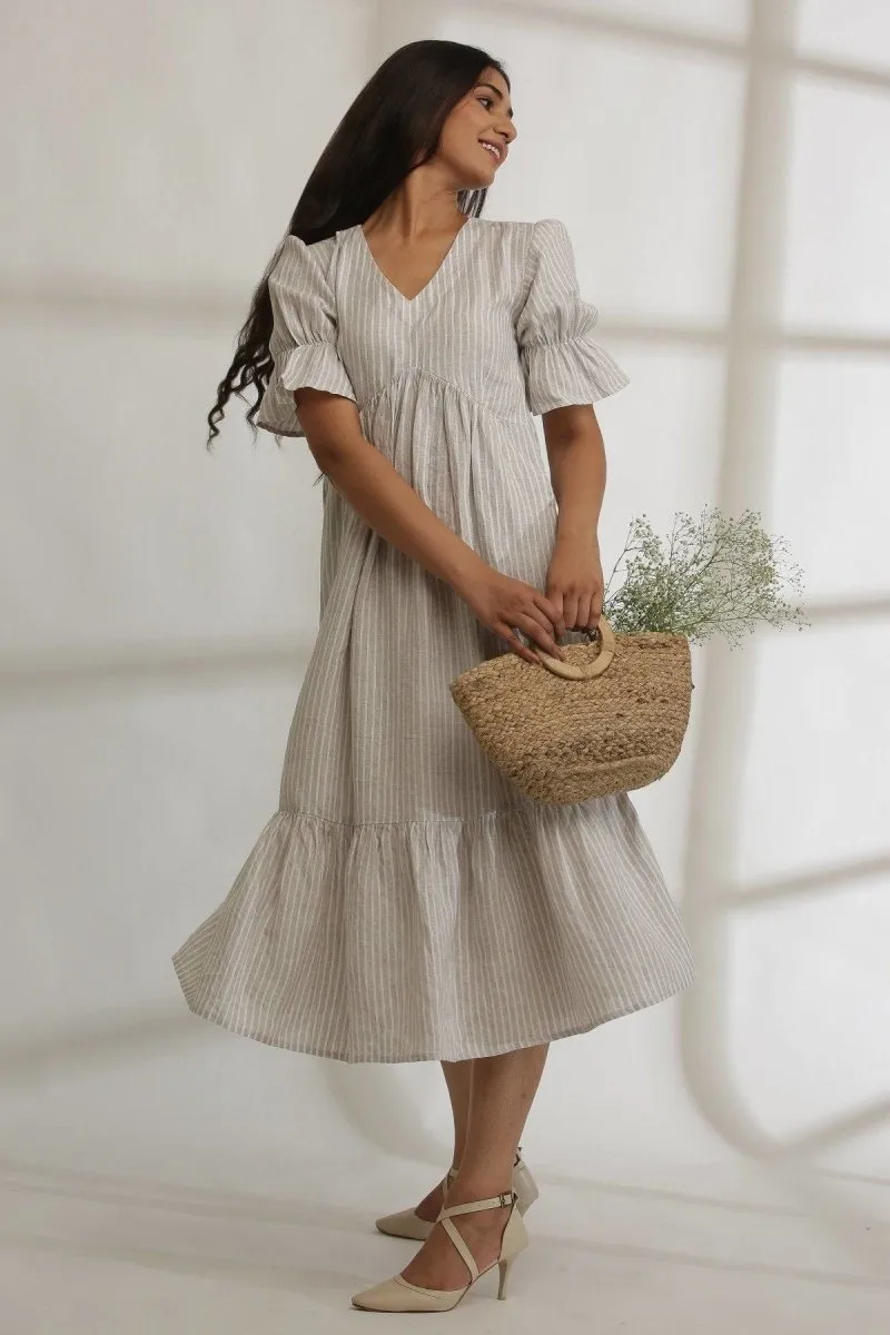 Vintage Vibes Striped Hemp Dress
