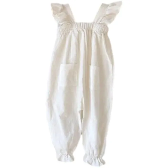 White Baby Girl Overall