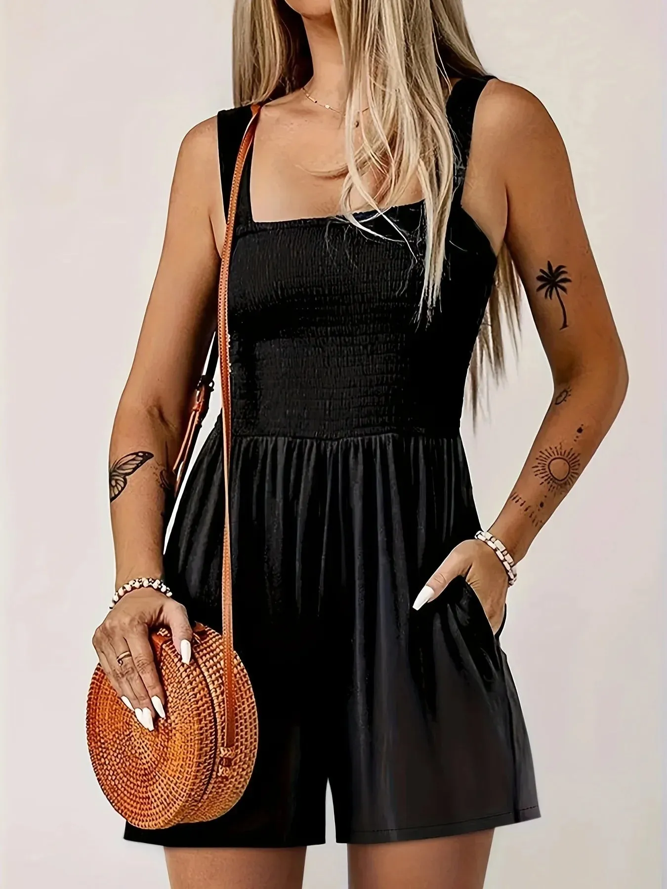 Wide-Leg Cami Romper for Casual Wear