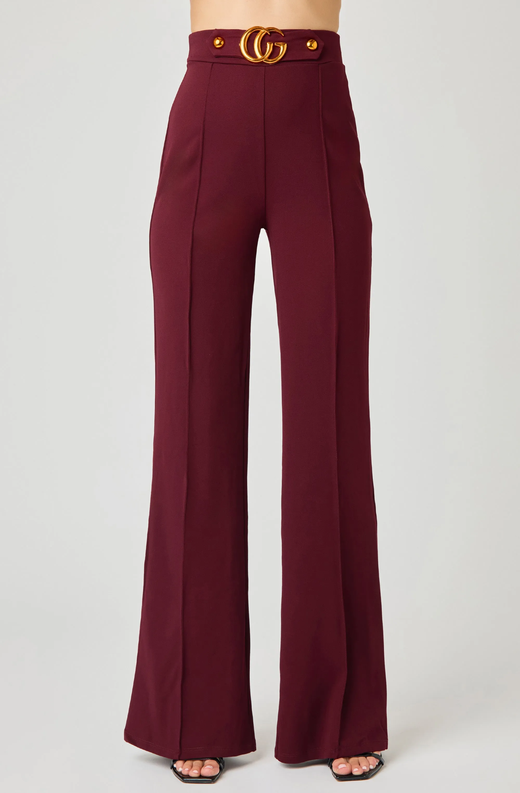 Wide Leg CG Buckle Pants