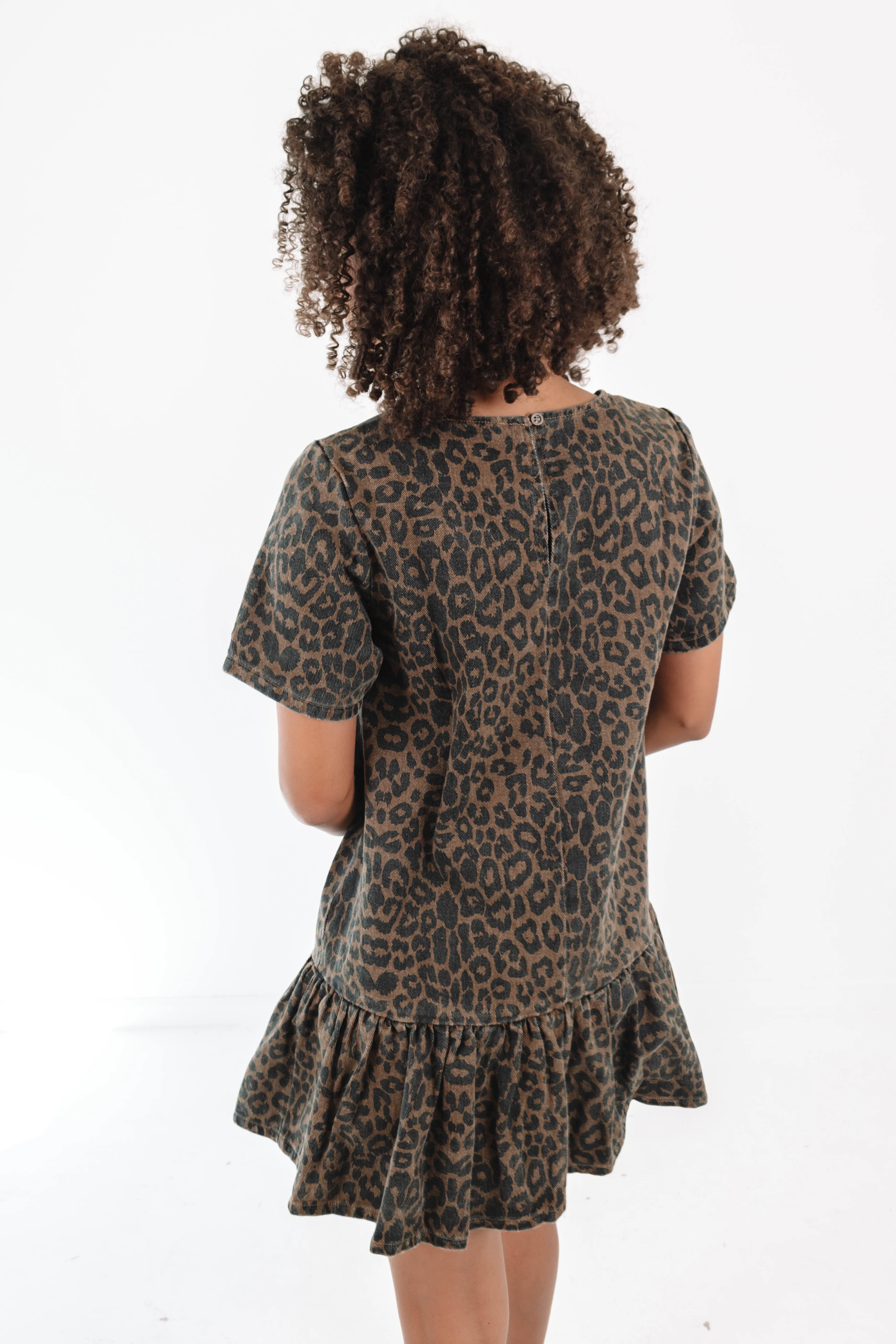 Wild Over You Dress - Washed Brown