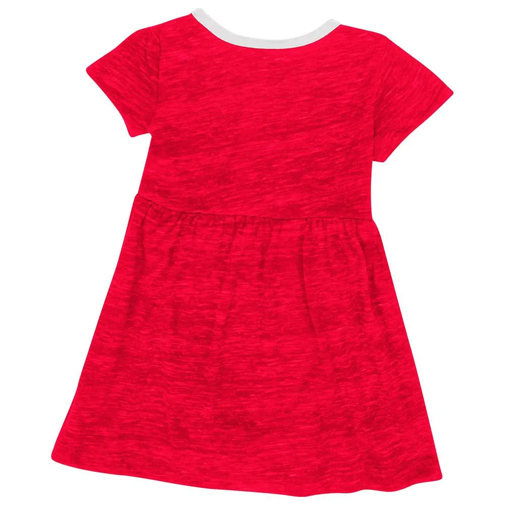 Wisconsin Badgers Colosseum Infant Girls Triple Jump Red 3 Button Dress