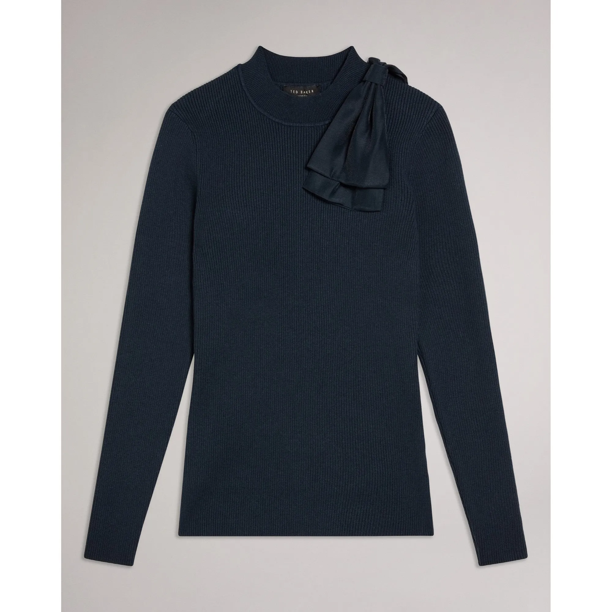 Women Ambher-Extravagant Bow Jumper - Navy
